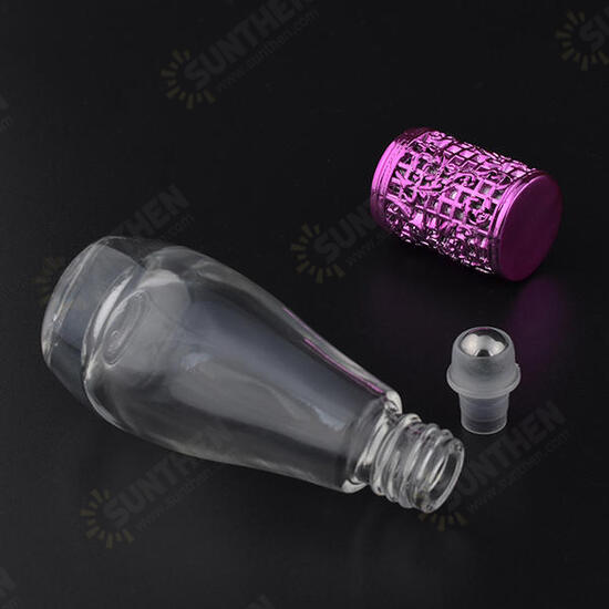 12ml Empty Perfume Bottle Metal Roller Ball Glass Bowling Shape Bottles Refillable Container