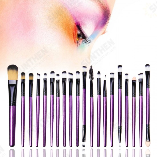 20pcs Powder Foundation Eyeshadow Eyeliner Lip Brush Makeup Brushes Kit