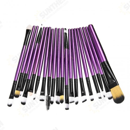 20pcs Powder Foundation Eyeshadow Eyeliner Lip Brush Makeup Brushes Kit