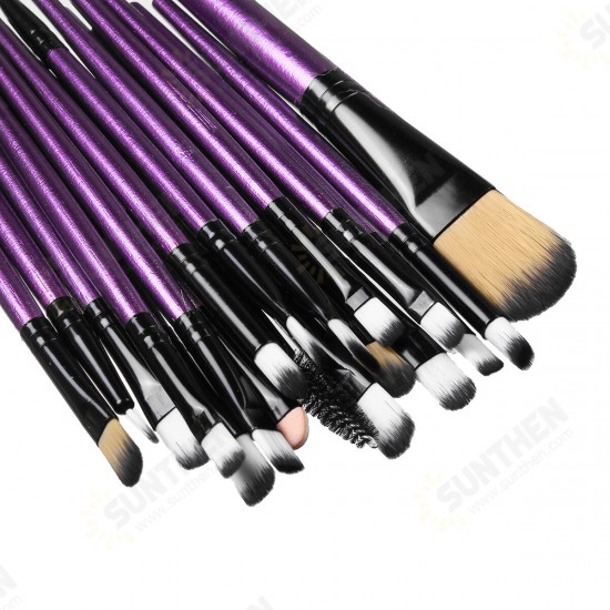 20pcs Powder Foundation Eyeshadow Eyeliner Lip Brush Makeup Brushes Kit