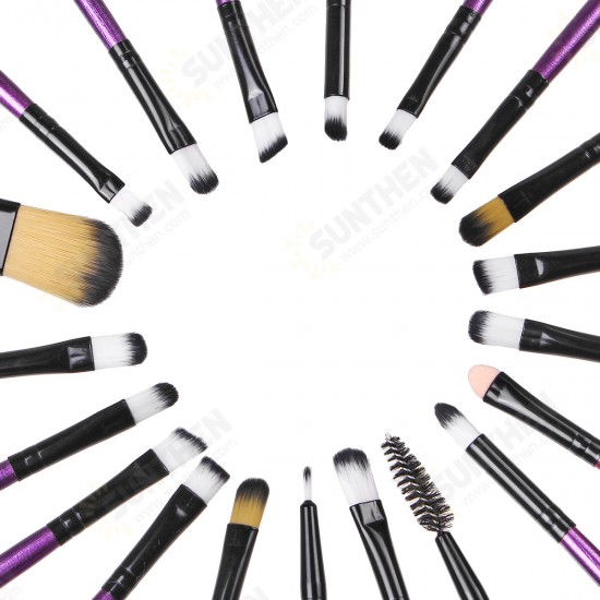 20pcs Powder Foundation Eyeshadow Eyeliner Lip Brush Makeup Brushes Kit