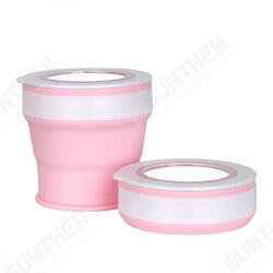 280ML Large-capacity Folding Water Cup Silicone Material with Makeup Mirrors 280ML Large-capacity Folding Water Cup Silicone Material with Makeup Mirrors