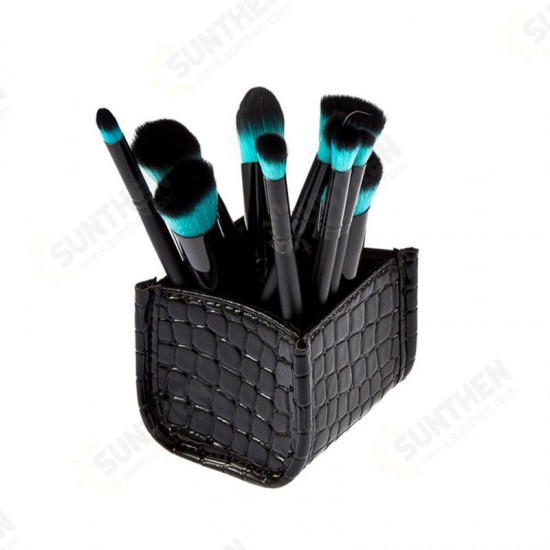 3 Colors Crocodile Skin Brush Storage Cosmetic Bag Case Pen Holder Solid Organizer