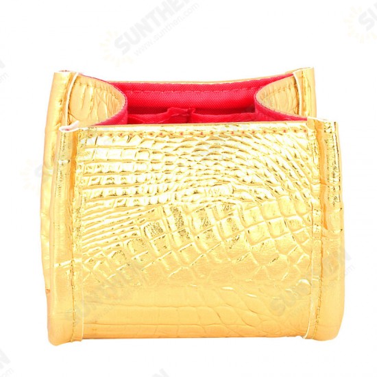 3 Colors Crocodile Skin Brush Storage Cosmetic Bag Case Pen Holder Solid Organizer