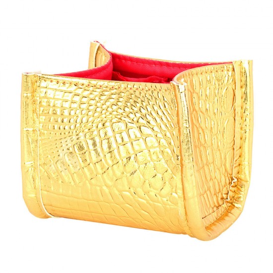 3 Colors Crocodile Skin Brush Storage Cosmetic Bag Case Pen Holder Solid Organizer