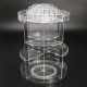 3 Tier Acrylic Cosmetic Makeup Jewelry 360° Rotating Storage Organizer Case 3 Tier Acrylic Cosmetic Makeup Jewelry 360° Rotating Storage Organizer Case