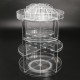 3 Tier Acrylic Cosmetic Makeup Jewelry 360° Rotating Storage Organizer Case