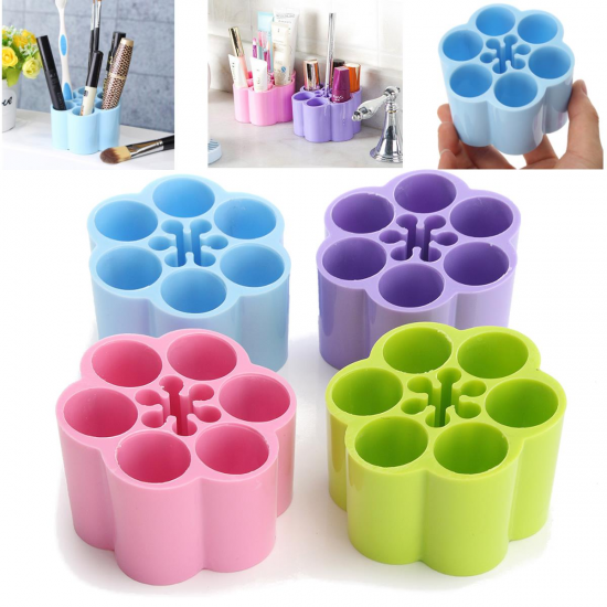 4 Colors Brushes Organizer Makeup Cosmetic Case Holder Display Stand Storage Box