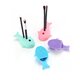 4 Colors Cute Malfunctional Whale Shaped Silicone Makeup Brushes Cleaning Washing Holder Tools