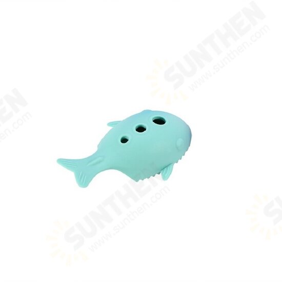 4 Colors Cute Malfunctional Whale Shaped Silicone Makeup Brushes Cleaning Washing Holder Tools