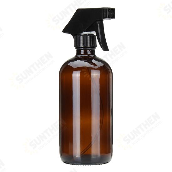 500ml Amber Glass Spray Refillable Bottles Water Sprayer