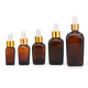 5Pcs Amber Glass Liquid Pipette Perfume Bottles Essential Oil Toner Bottle Reusable Bottle