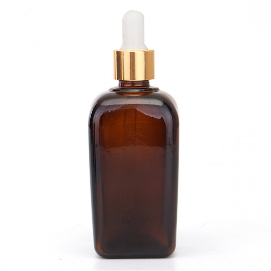 5Pcs Amber Glass Liquid Pipette Perfume Bottles Essential Oil Toner Bottle Reusable Bottle