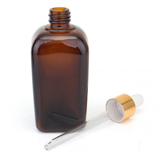 5Pcs Amber Glass Liquid Pipette Perfume Bottles Essential Oil Toner Bottle Reusable Bottle
