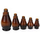 5Pcs Amber Glass Pipette Eye Dropper Bottles for Aromatherapy Essential Oil Perfume Toner