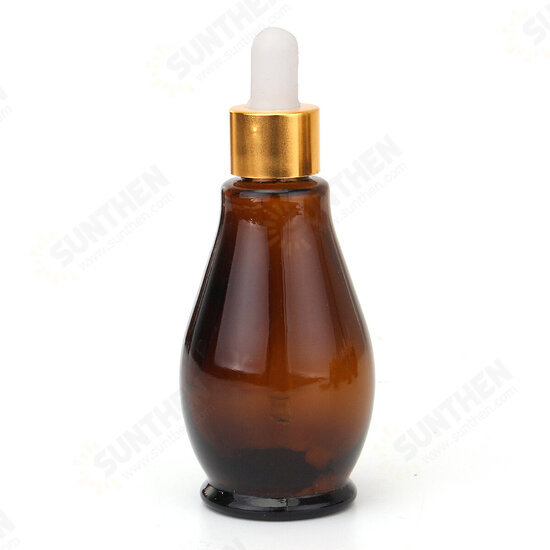 5Pcs Amber Glass Pipette Eye Dropper Bottles for Aromatherapy Essential Oil Perfume Toner