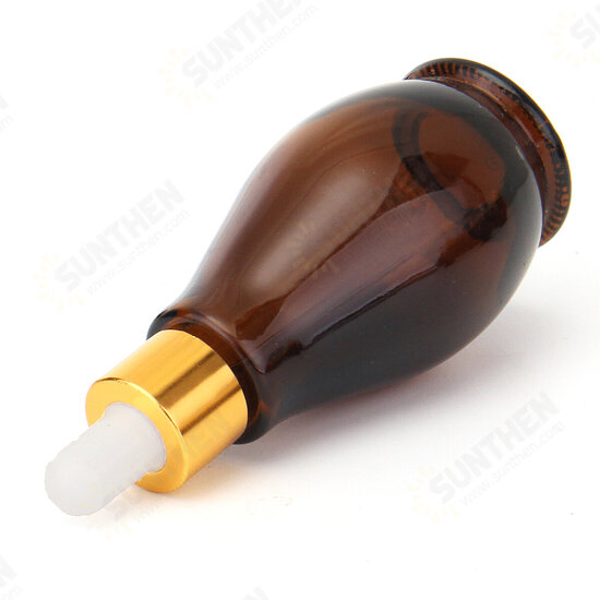 5Pcs Amber Glass Pipette Eye Dropper Bottles for Aromatherapy Essential Oil Perfume Toner