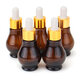 5Pcs Amber Glass Pipette Eye Dropper Bottles for Aromatherapy Essential Oil Perfume Toner 5Pcs Amber Glass Pipette Eye Dropper Bottles for Aromatherapy Essential Oil Perfume Toner