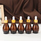 5Pcs Amber Glass Pipette Eye Dropper Bottles for Aromatherapy Essential Oil Perfume Toner