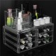 6 Drawer Clear Acrylic Make Up Organizer Drawers Cosmetic Display Holder Case Storage 2 Layer