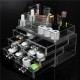 6 Drawer Clear Acrylic Make Up Organizer Drawers Cosmetic Display Holder Case Storage 2 Layer