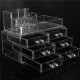 6 Drawer Clear Acrylic Make Up Organizer Drawers Cosmetic Display Holder Case Storage 2 Layer