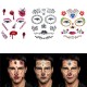 6pcs/set Halloween Costume Cosplay Party Makeup Face Eye Terror Temporary Tattoo Sticker Waterproof