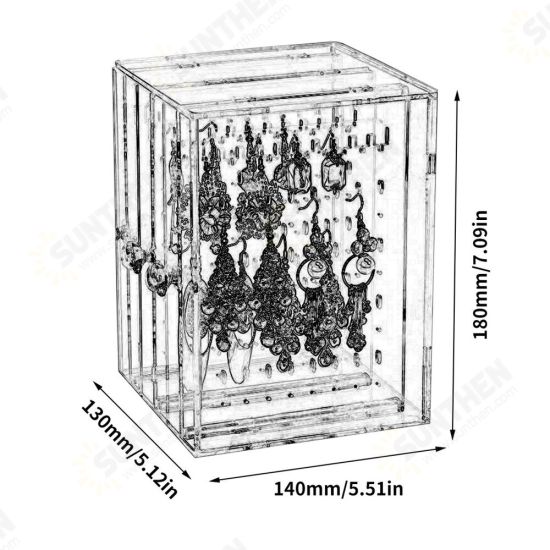 Dustproof Acrylic Earrings Jewelry Display Stand Shelf Jewelry Bag Storage Box Drawers Rack Holder Storage Case