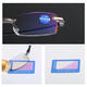 Frameless Diamond Trimming Reading Glasses Anti-blue Light Neutral Reading Glasses With Glasses Box