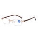 Frameless Diamond Trimming Reading Glasses Anti-blue Light Neutral Reading Glasses With Glasses Box