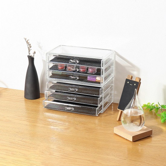 Gel Painted Plastic Phototherapy Glue Transparent Drawer Storage Box Acrylic Cosmetic Organizer
