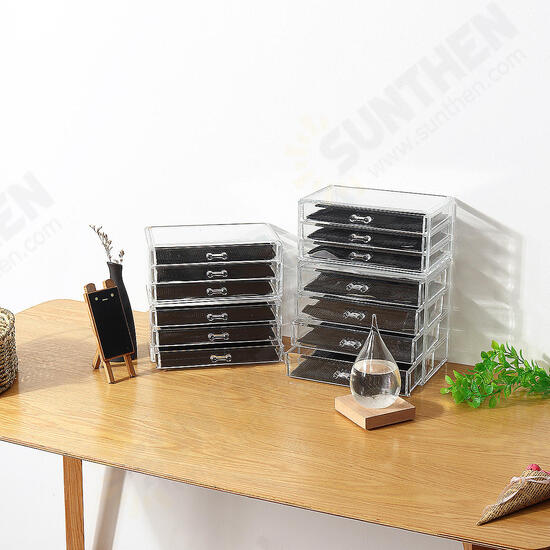 Gel Painted Plastic Phototherapy Glue Transparent Drawer Storage Box Acrylic Cosmetic Organizer