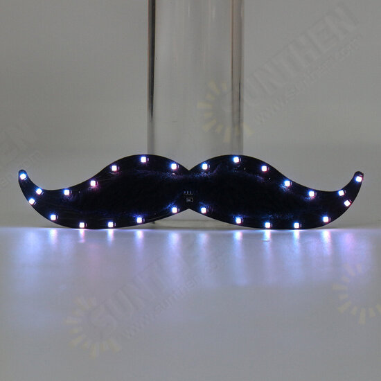 LED Fake Beard Glow Carnival Toys Halloween Christmas Gifts Cosplay Mustache