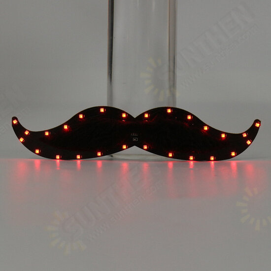 LED Fake Beard Glow Carnival Toys Halloween Christmas Gifts Cosplay Mustache