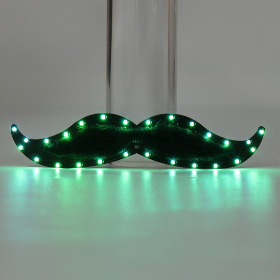 LED Fake Beard Glow Carnival Toys Halloween Christmas Gifts Cosplay Mustache