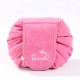 Lazy Big Capacity Cosmetic Bag Flannel Drawstring Travel Makeup Storage Bag