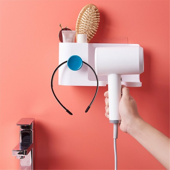 Multi-purpose Hair DryerRack Without Punching Bathroom Hair Dryer Rack Fan Holder