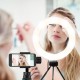 Photography LED Mirrors Selfie Ring Light 260MM Dimmable Camera Phone Lamp Fill Light with Table Tripods Phone Holder