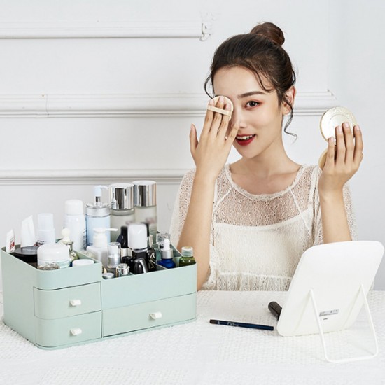 Plastic Cosmetic Organizer Makeup Holder Drawers Jewelry Storage Box