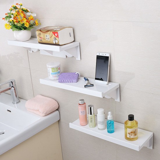 Plastic Toilet Suction Wall Storage Suction Cup Bathroom Shelf Punching Washing Table