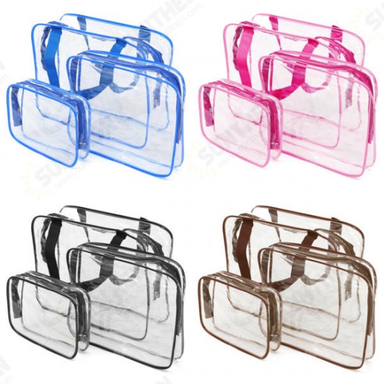 Portable Clear PVC Organizer Bags Makeup Travel Waterproof Toiletry