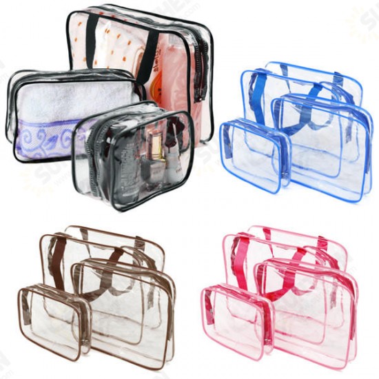 Portable Clear PVC Organizer Bags Makeup Travel Waterproof Toiletry