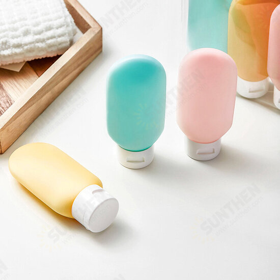 Portable Silicone Refillable Bottle Empty Travel Packing Press for Lotion Shampoo Cosmetic Squeeze Containers