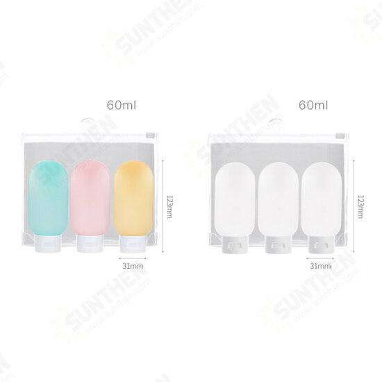 Portable Silicone Refillable Bottle Empty Travel Packing Press for Lotion Shampoo Cosmetic Squeeze Containers