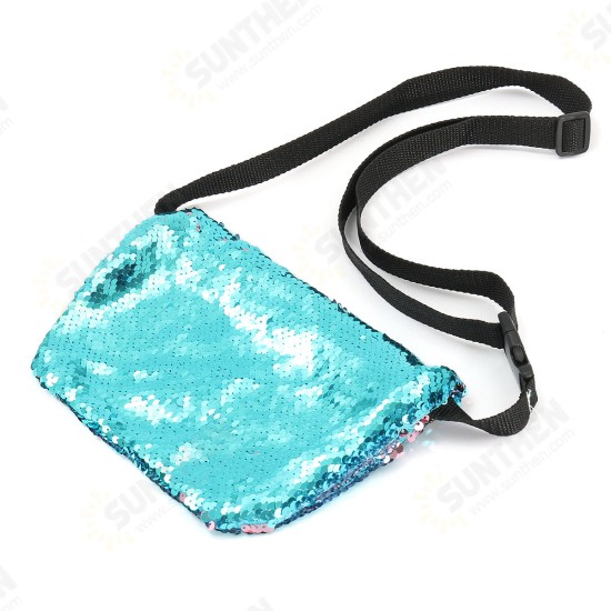 Sparkling Sequins Mermaid Makeup Bag Handbag Belt Glitter Wallet Purse Handbag Comestic Case