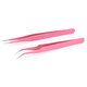 Stainless Steel Nail Nippers Straight Curved Tweezers Nail Rhinestone Paillette Glitter Picker Eye Makeup