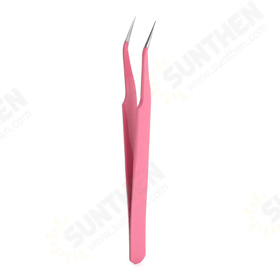 Stainless Steel Nail Nippers Straight Curved Tweezers Nail Rhinestone Paillette Glitter Picker Eye Makeup