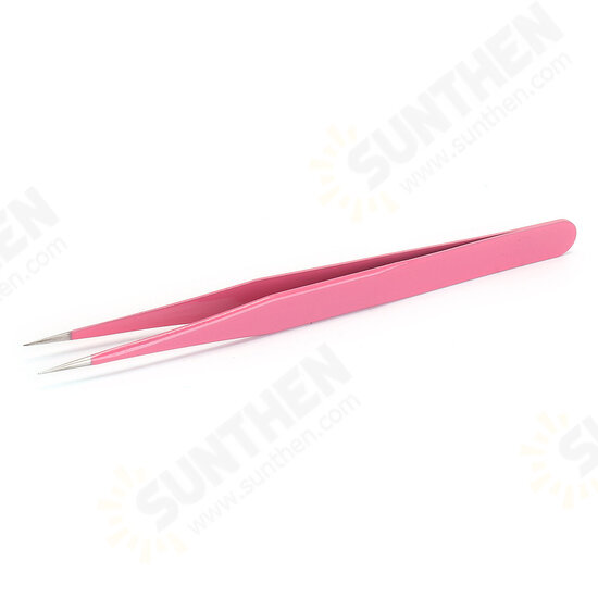 Stainless Steel Nail Nippers Straight Curved Tweezers Nail Rhinestone Paillette Glitter Picker Eye Makeup