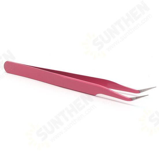 Stainless Steel Nail Nippers Straight Curved Tweezers Nail Rhinestone Paillette Glitter Picker Eye Makeup