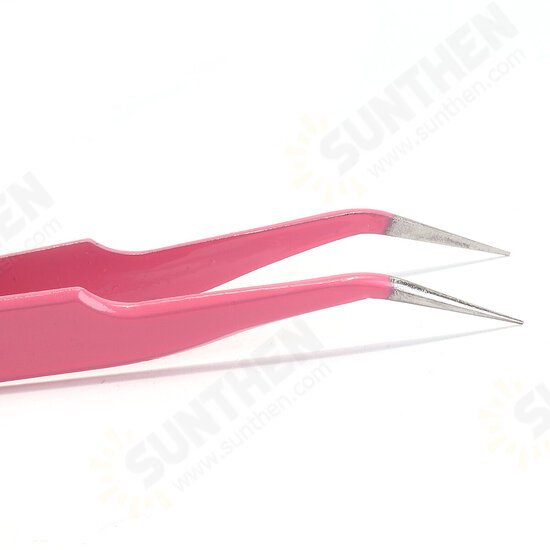 Stainless Steel Nail Nippers Straight Curved Tweezers Nail Rhinestone Paillette Glitter Picker Eye Makeup